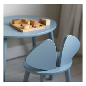 Nofred - Birch Mouse Table and Chair | Light Blue
