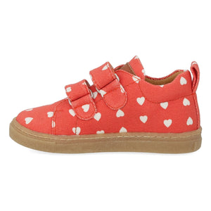Angulus - Mini Hearts Double Scratch Sneakers | Red