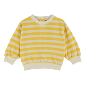 Emile et Ida - Striped Organic Cotton Sweatshirt | Yellow