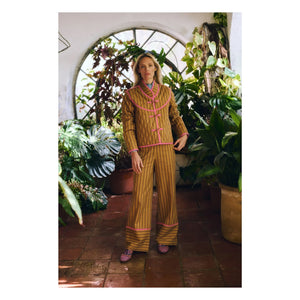 Maria de la Orden - Jupiter Cotton Striped Jacket | Mustard