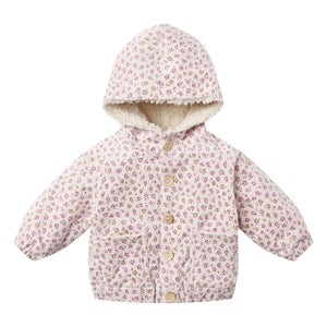 Quincy Mae - Fleurie Velvet Organic Jacket | Lilac