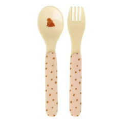 Rice - Fairy Melamine Fork and Spoon Set | Pink