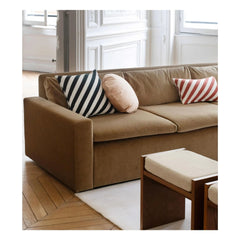 The Socialite Family - Carino Striped Jacquard Square Pillow | Dark Green