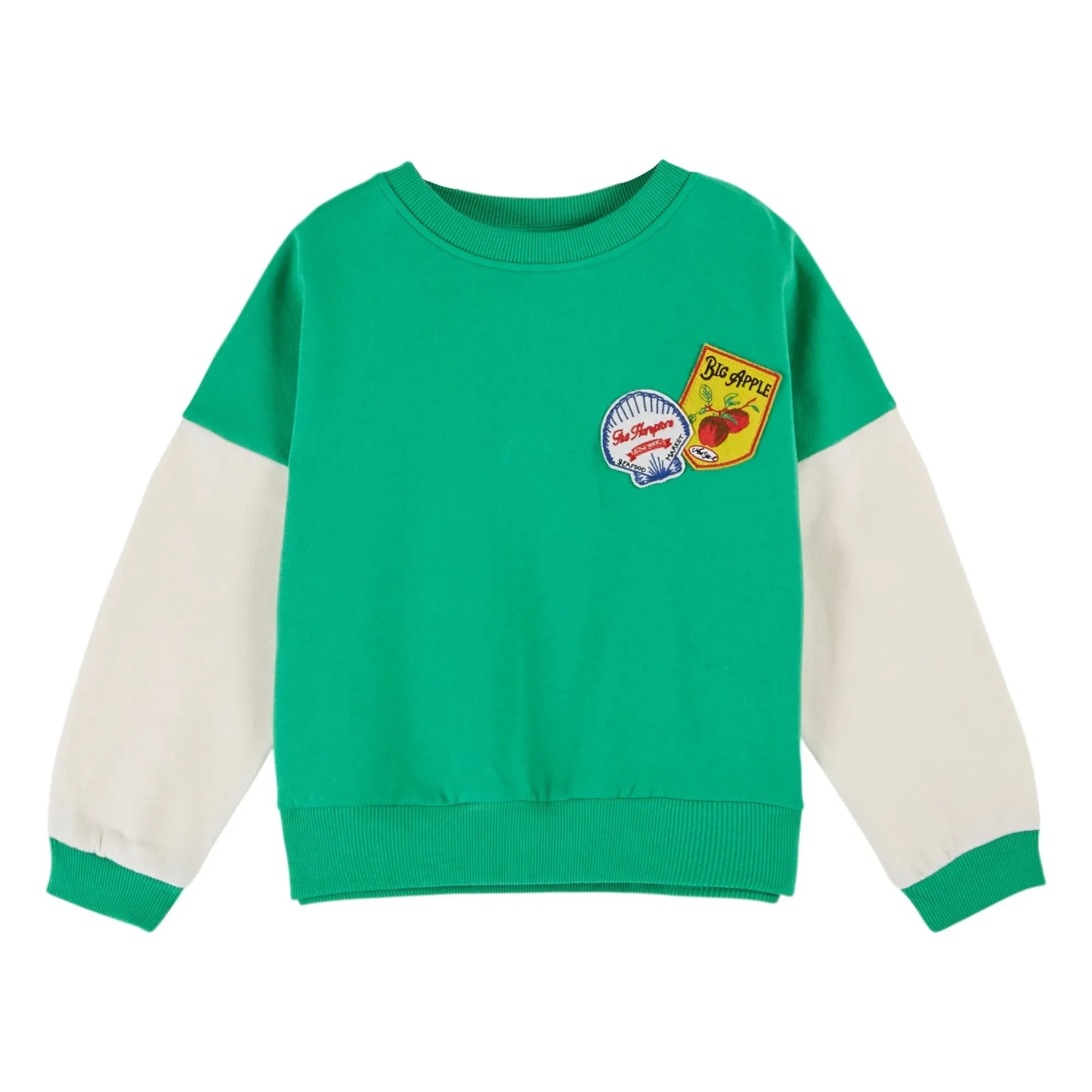 Emile et Ida - Organic Cotton Badge Sweatshirt | Green
