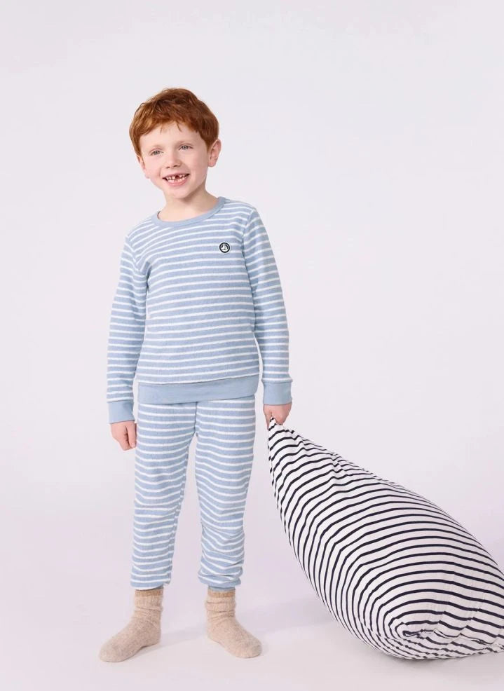 Petit Bateau - Striped Modal Pajama | Blue