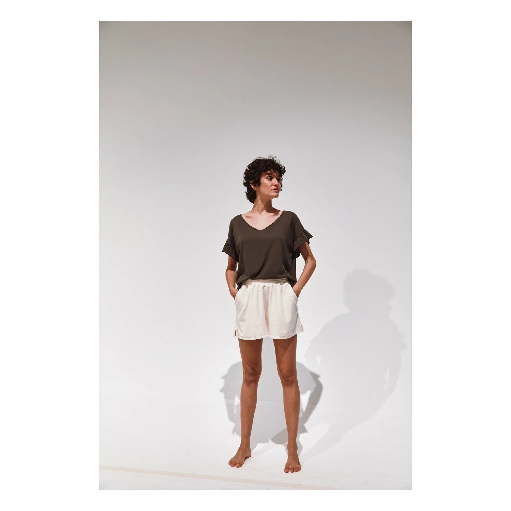 Emile et Ida - Babio Organic Cotton T-Shirt | Charcoal Gray