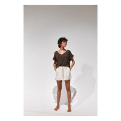 Emile et Ida - Babio Organic Cotton T-Shirt | Charcoal Gray