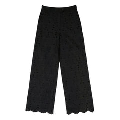 BELLEPIECE - Sicily Cotton Embroidered Trousers | Black