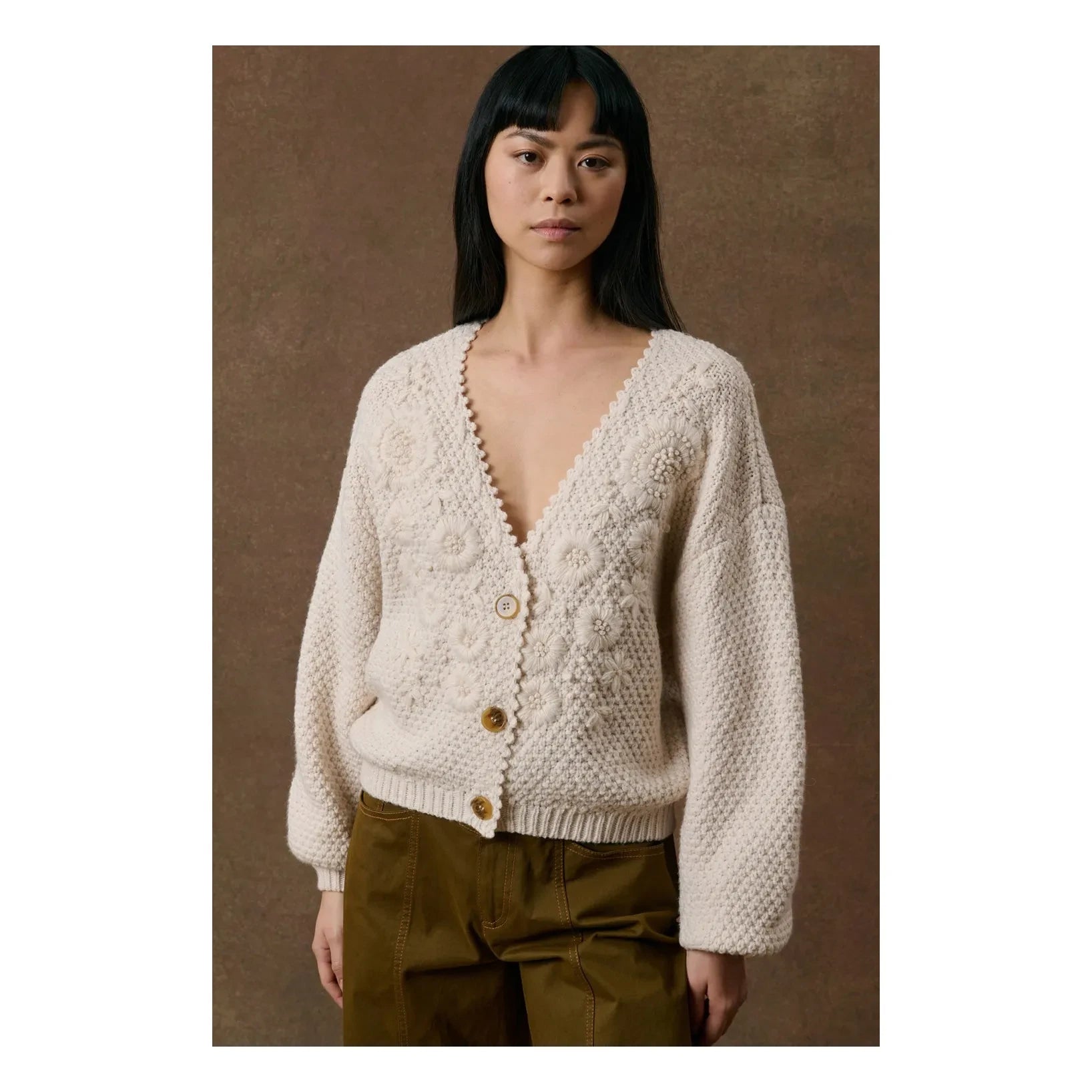 Louise Misha - Lomina Wool Cardigan | Cream