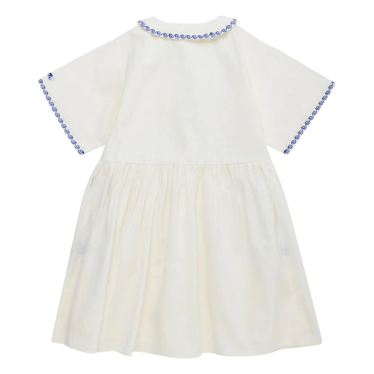 Maison Mangostan - Embroidered Voile Dress | White
