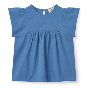 Copenhagen Colors - Fringed Organic Cotton Blouse | Blue