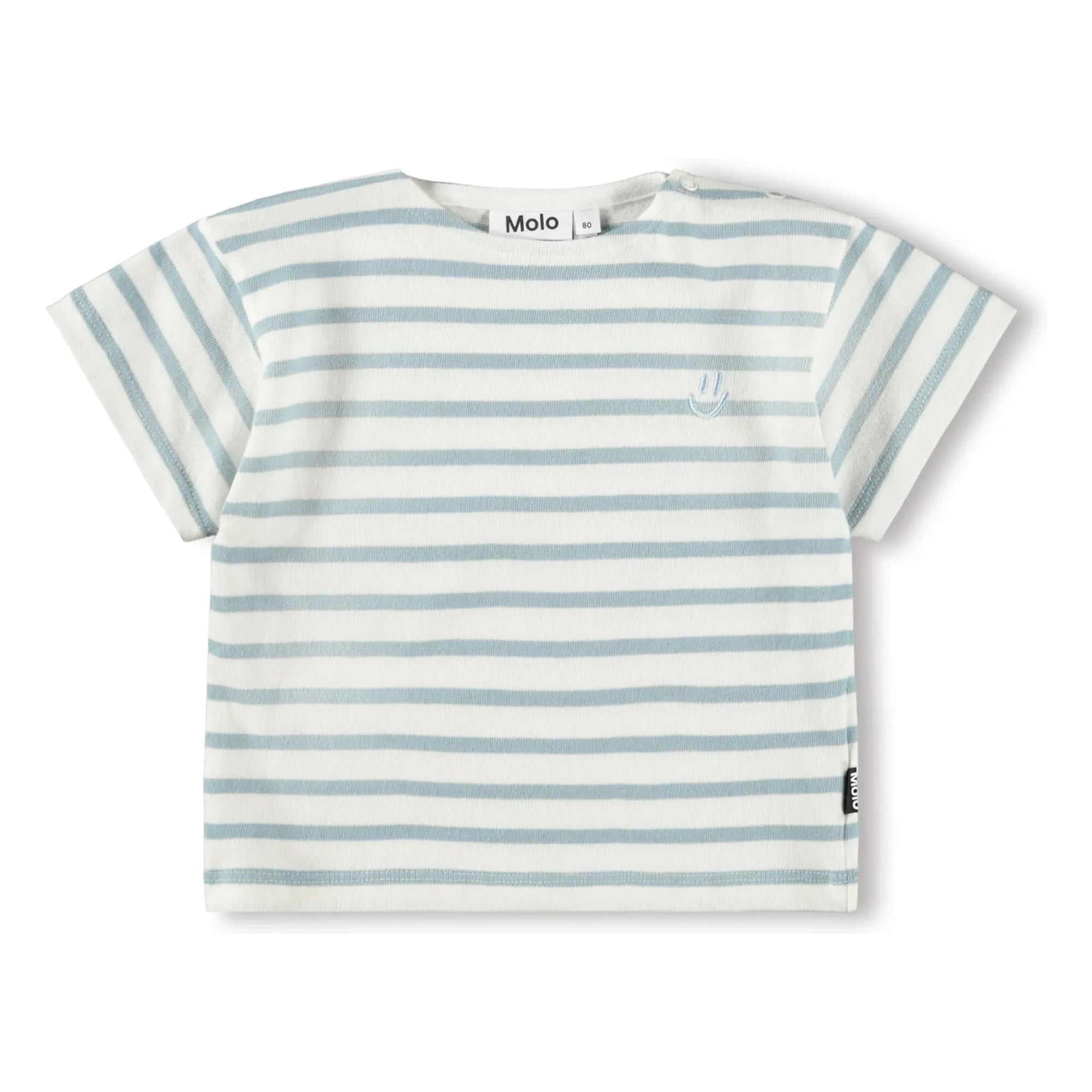 Molo - Eivor Striped Organic Cotton T-shirt | White