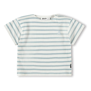 Molo - Eivor Striped Organic Cotton T-shirt | White