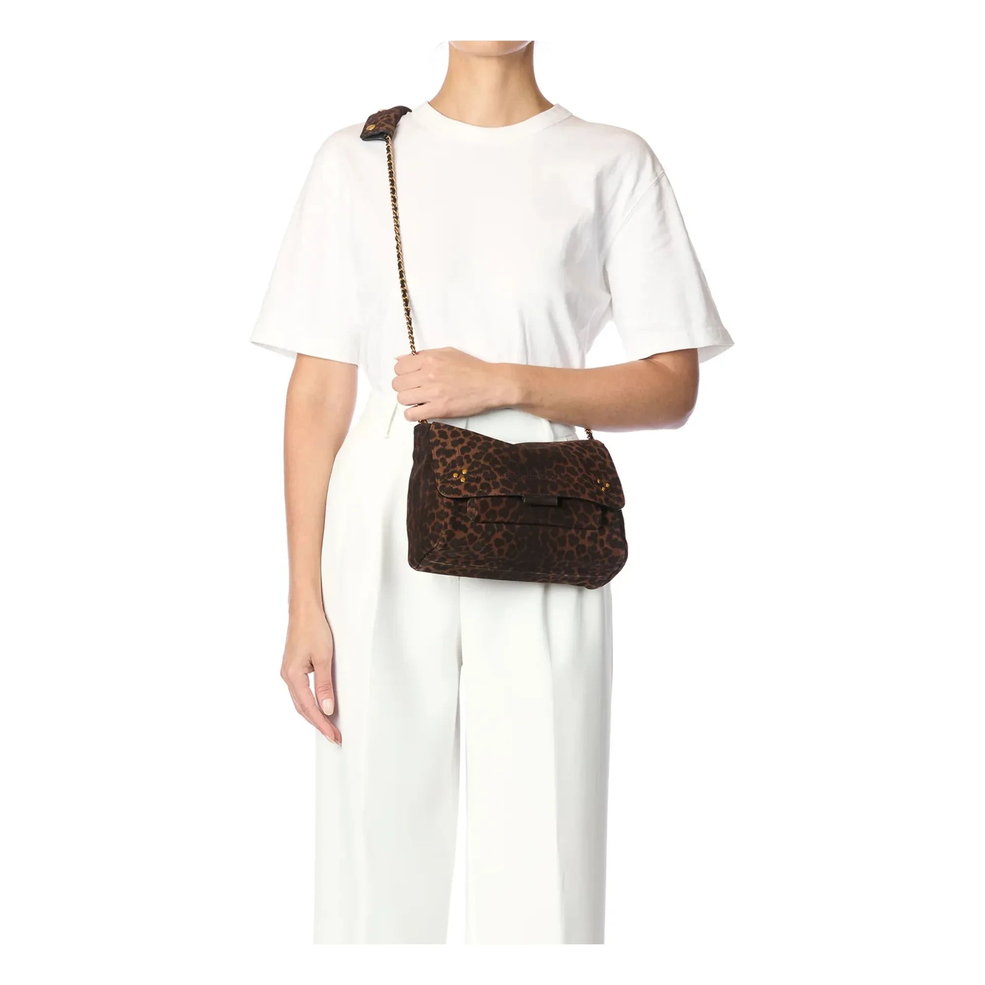 Jérôme Dreyfuss - Lulu M Leopard Bag | Brown
