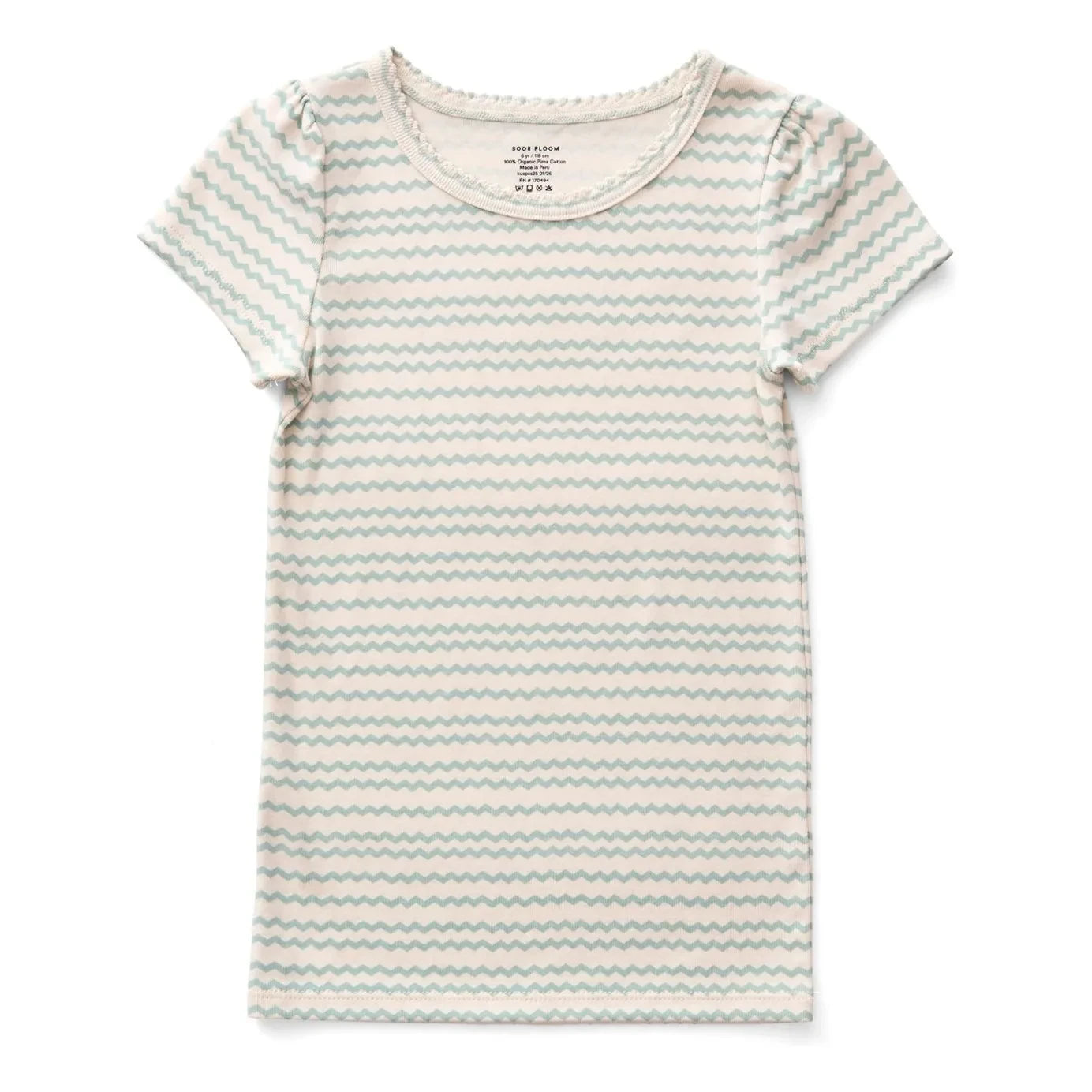 Soor Ploom - Wavy Pouf T-shirt Organic Cotton | Sage