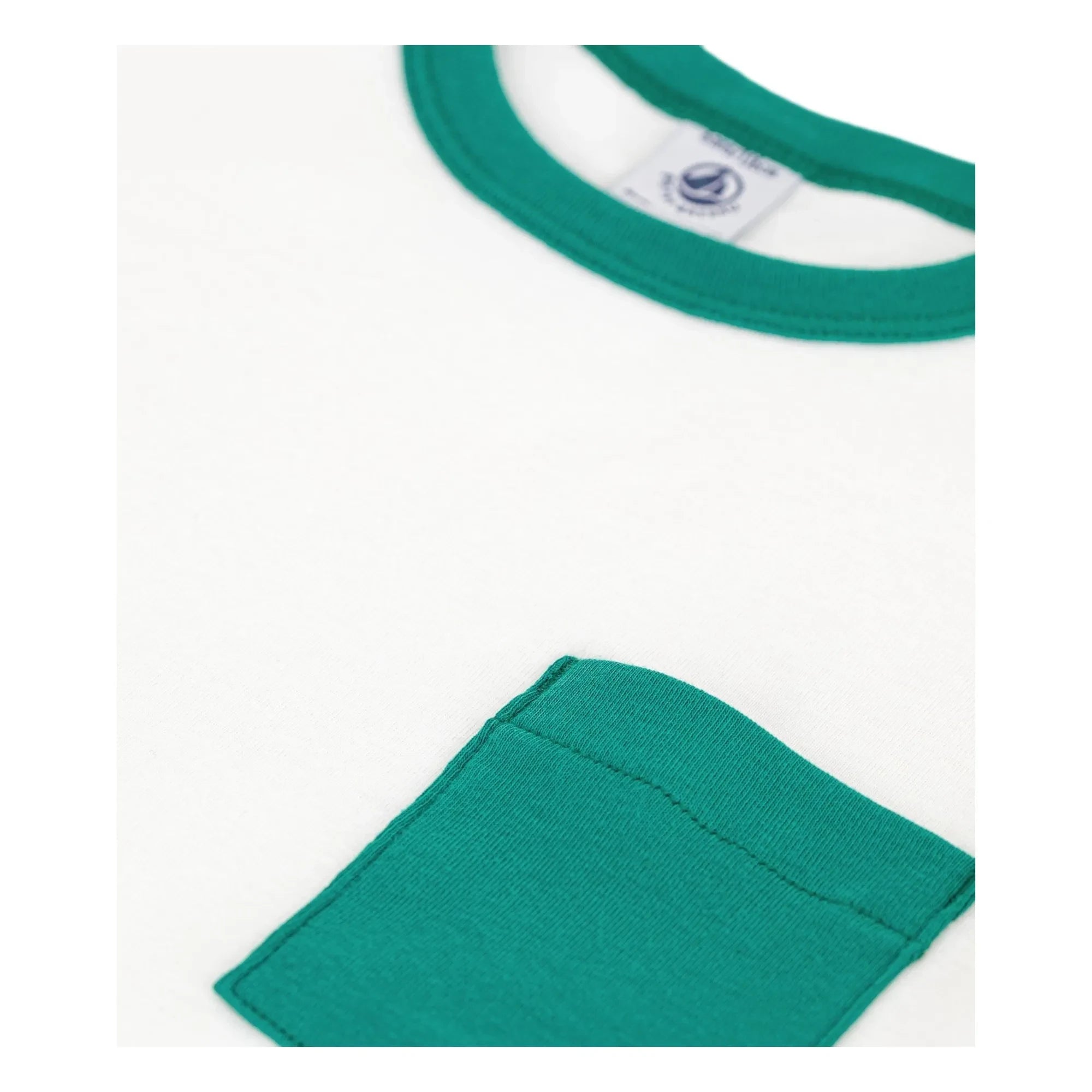 Petit Bateau - Color Block Wide T-Shirt | White
