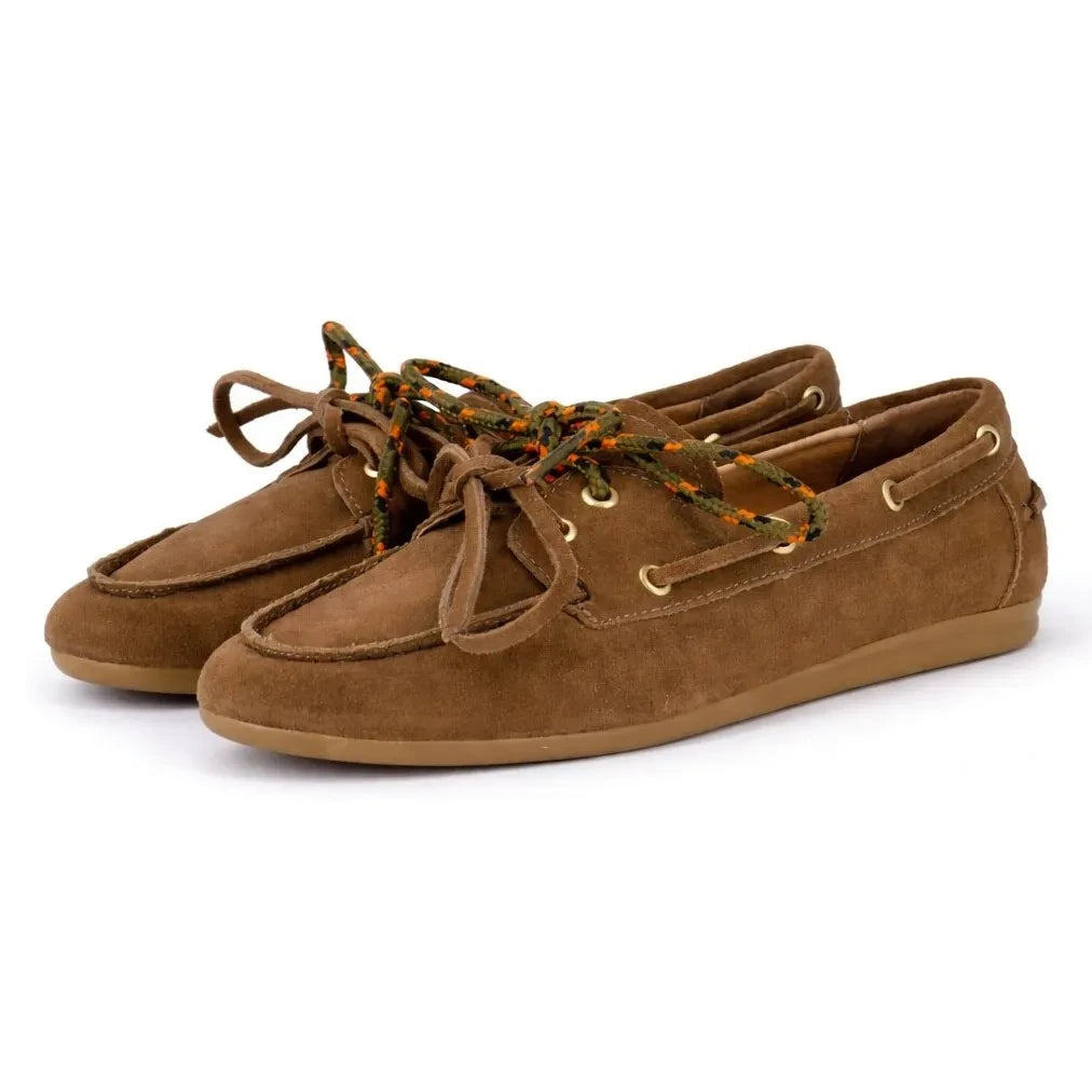 Toral - Nahua Suede Boat Shoes | Tobacco