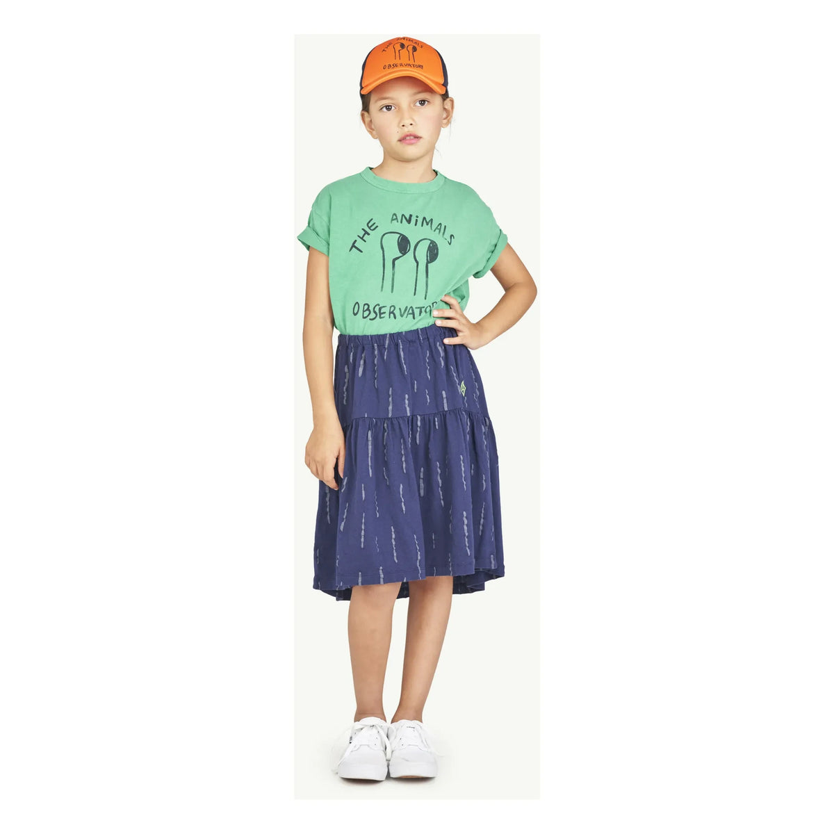 The Animals Observatory - Bird Jersey Skirt | Navy