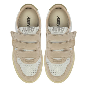 Autry - Kids Kidstripes Low Tricolor Suede Sneakers | Light Khaki