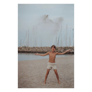 Grech & Co - Recycled Fiber Tile Swim Shorts | Pale Green