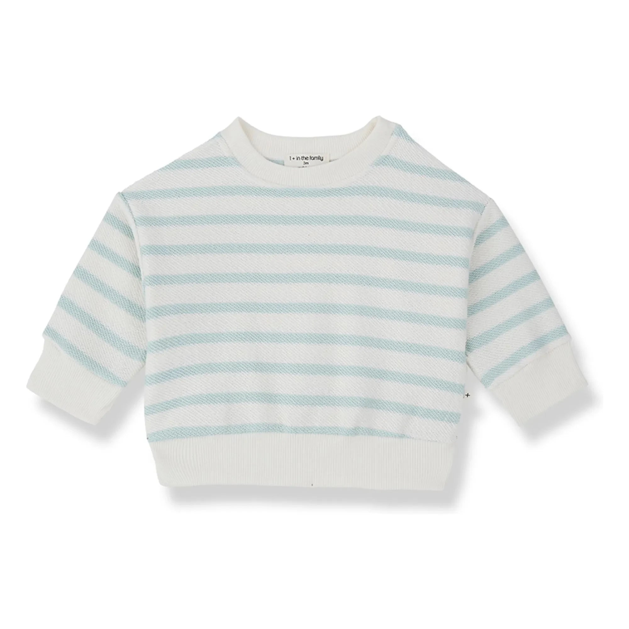 1+ in the family - Striped Marroig sweatshirt | Almond green