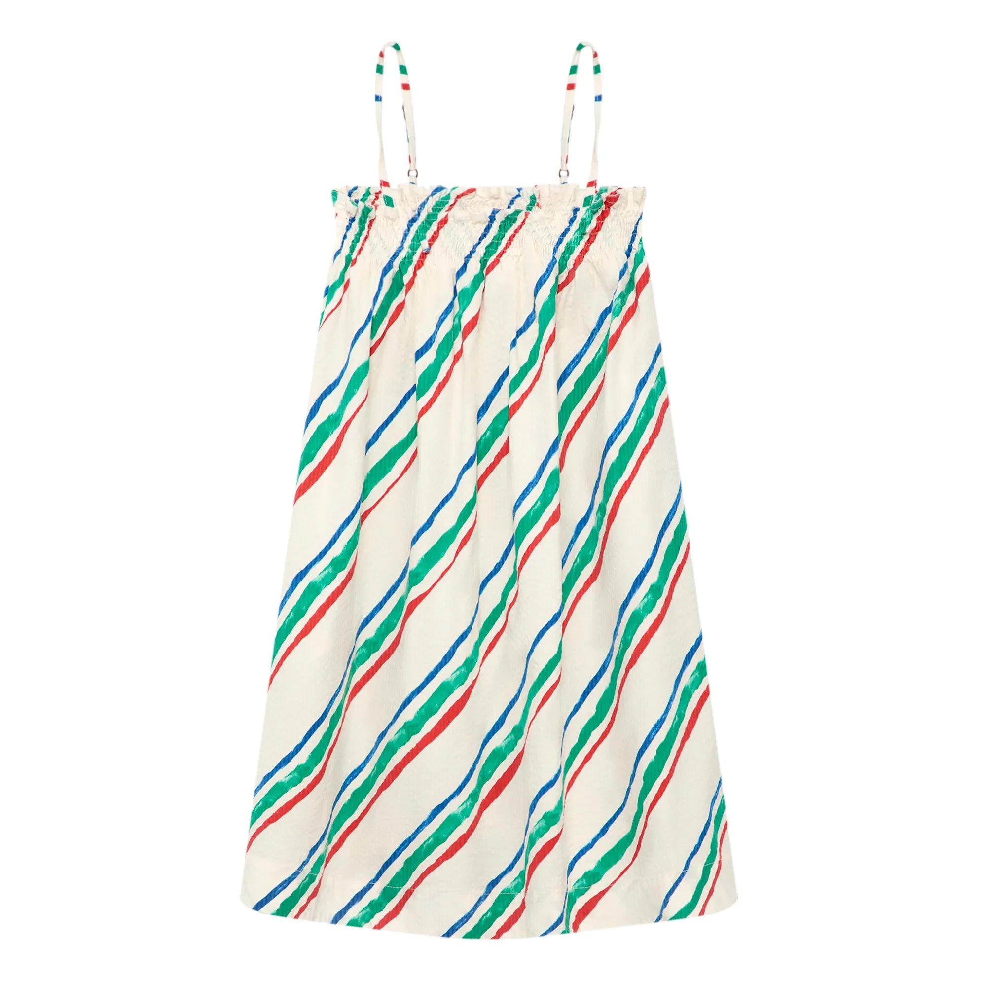 True Artist - Sonya Striped Seersucker Dress | Ecru