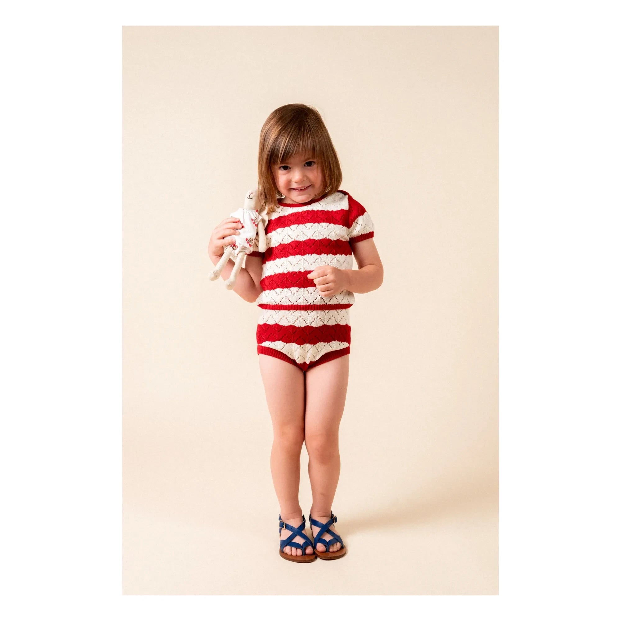 birinit - Bloomer Pointelle Chili Striped | Red