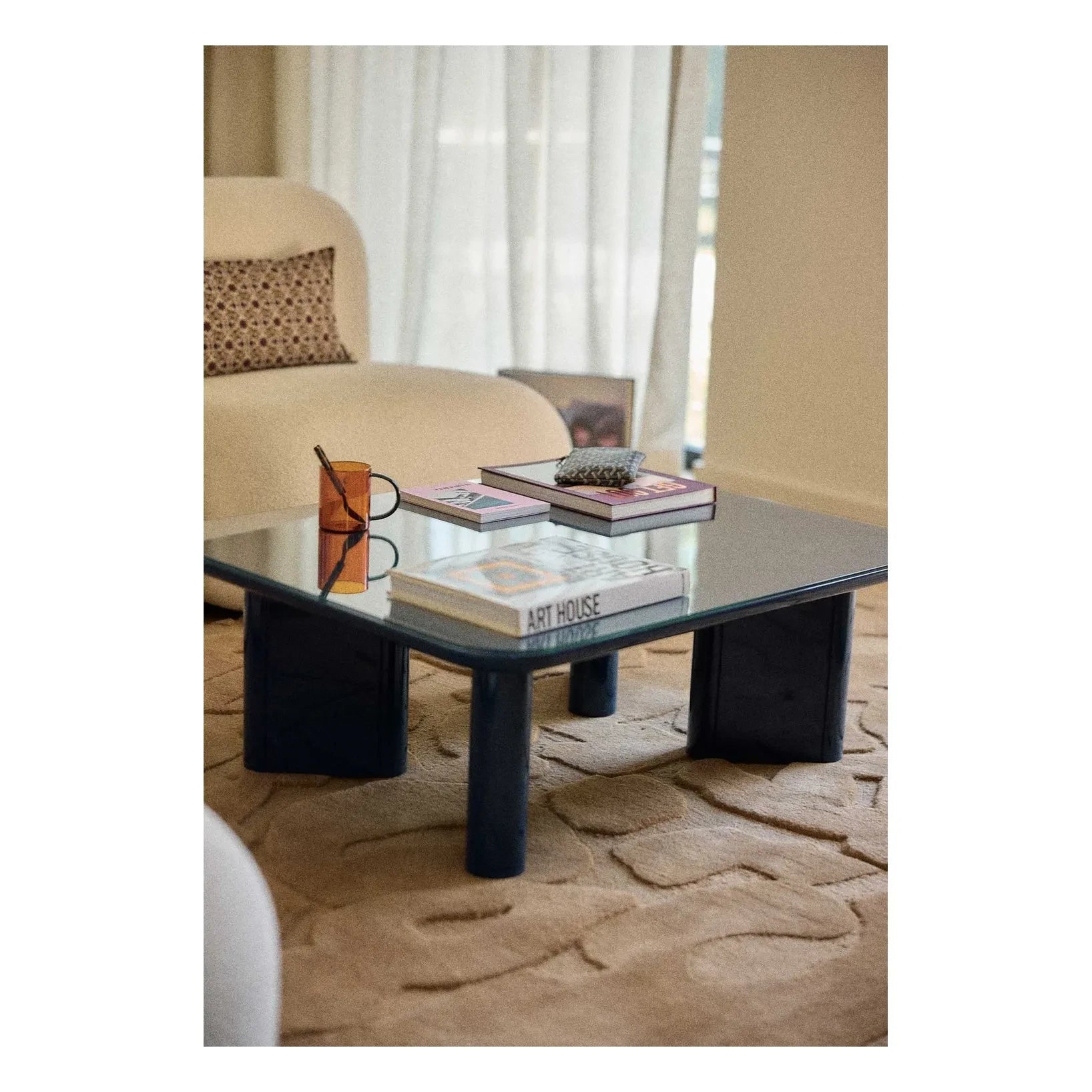 Gabrielle Paris - Thelma Lacquered Wood Coffee Table | Blue