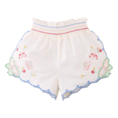 Gingersnaps - Jisoo Embroidered Baby Shorts | White