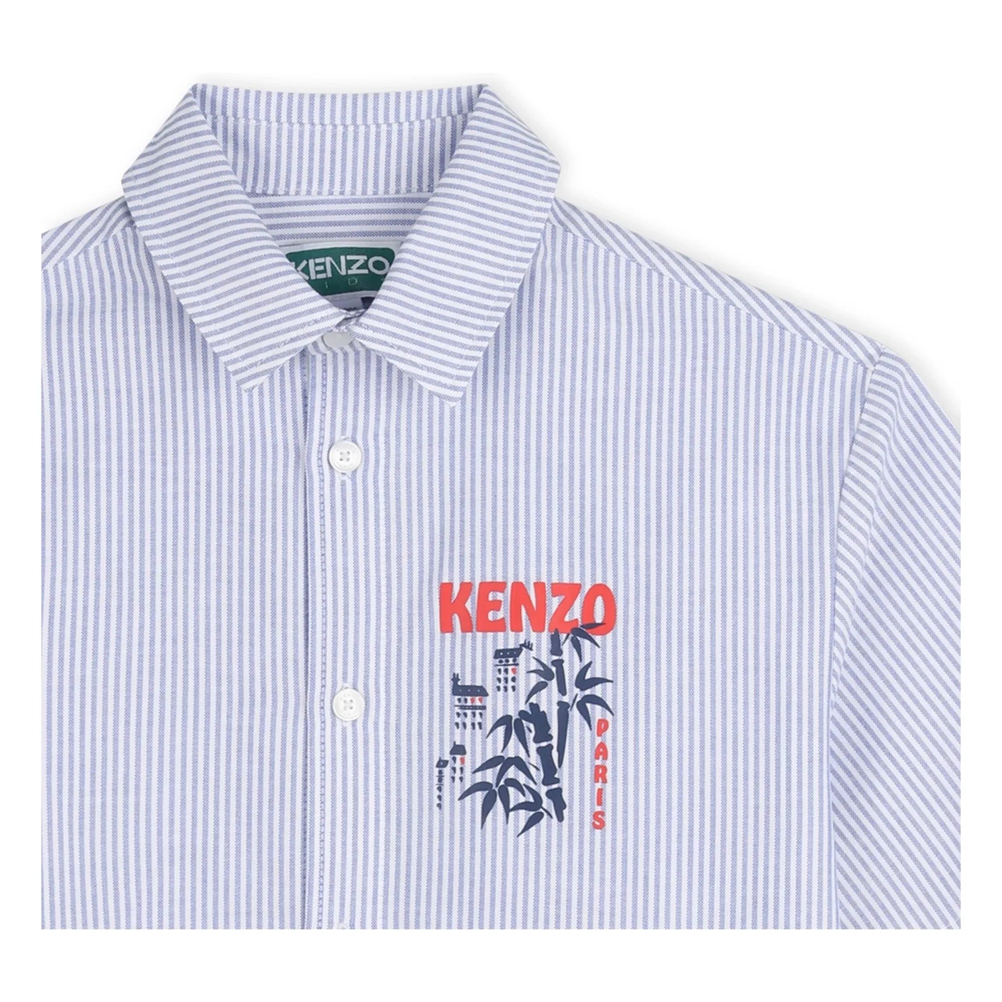 Kenzo - Kenzo Garden Striped Oxford Shirt | Light Blue