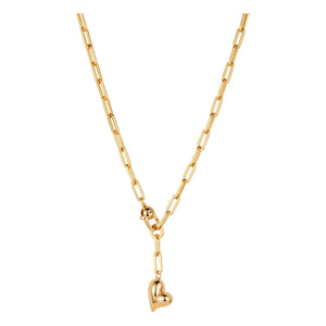 Jenny Bird - Fluffy Heart Necklace | Gold