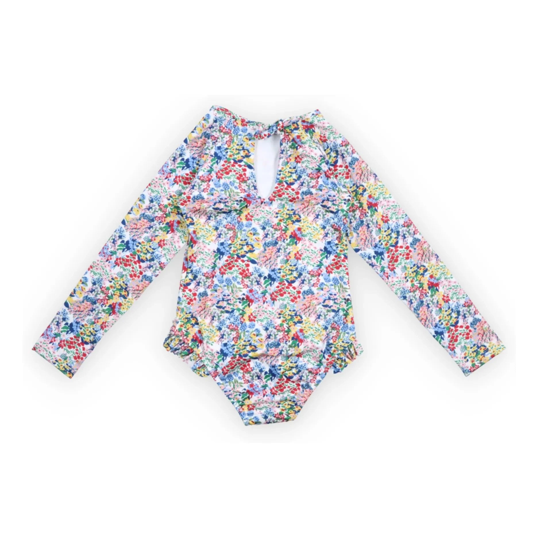 the new society - Verbena Fleuri Swimsuit Made from Recycled Fibers | Blue
