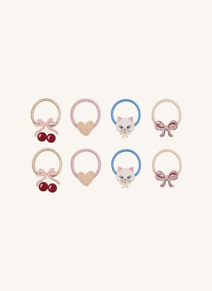 Mimi & Lula - 8-piece Mini Chouchous Kitty Knots | Pale Pink