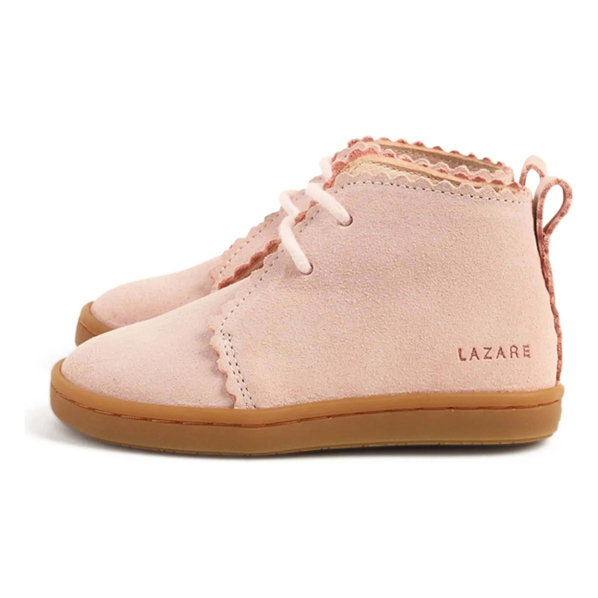 Lazare - Feston Raoul Suede Lace-Up Sneakers | Powder Pink