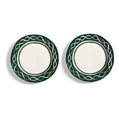 &Klevering - Festivo porcelain plates - 2-piece set | Green