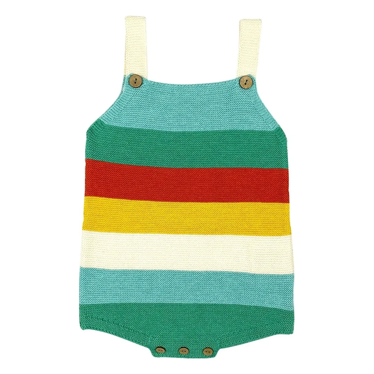 Bayiri - Rainbow Organic Cotton Romper | Turquoise