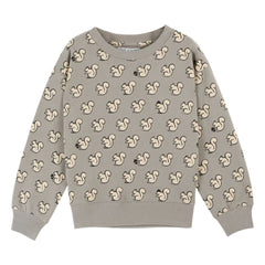 Emile et Ida - Squirrels Organic Cotton Sweatshirt | Gray