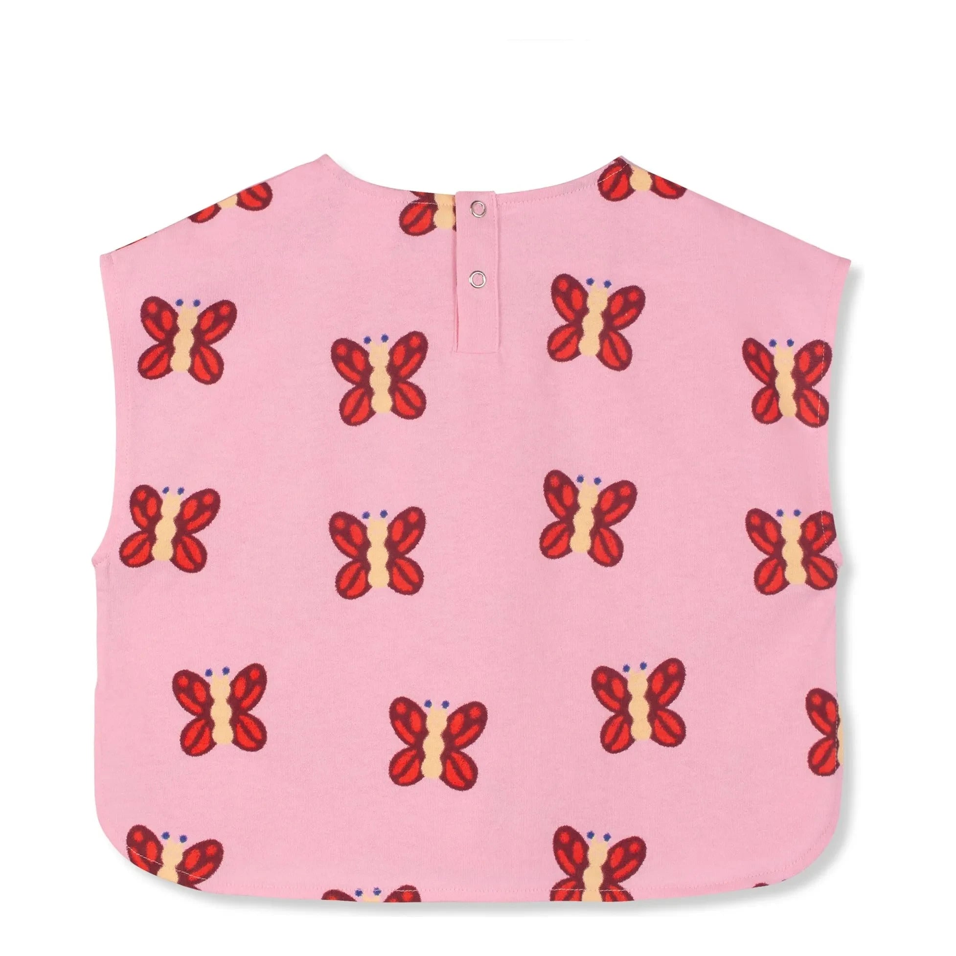 Wynken - Organic Cotton Butterfly Pattern Top | Pink