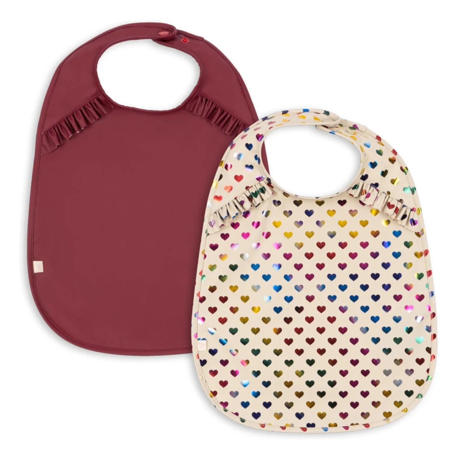 Konges Sløjd - Ruffled Heart Bibs - 2-Pack