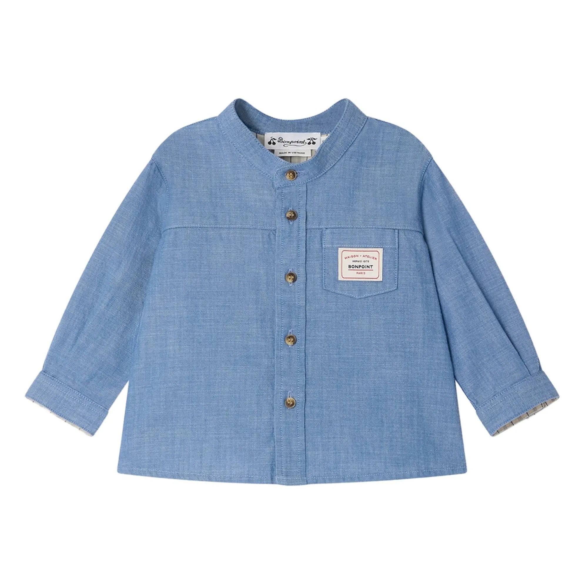 Bonpoint - Lacey Chambray Organic Cotton Tunic | Blue