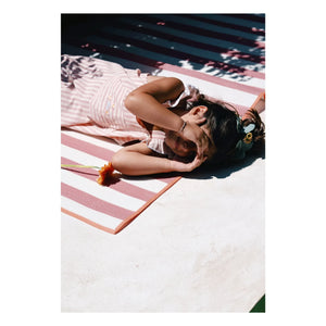 Lilinoa - Eve Striped Ruffle Dress | Blush