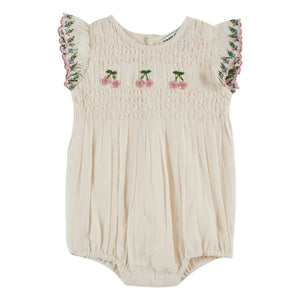 Emile et Ida - Gathered Romper | Cream