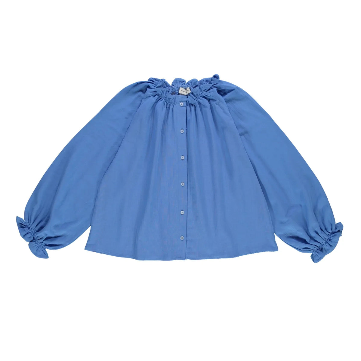 Poudre Organic - Garam Cotton Muslin Blouse | Blue
