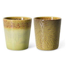 HKliving - Van Gogh Sunflower Ceramic Coffee Cups | Mustard
