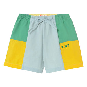 Tinycottons - Renk bloklu şort | Mavi