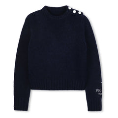 Zadig & Voltaire - Buttoned Wool Sweater | Navy Blue