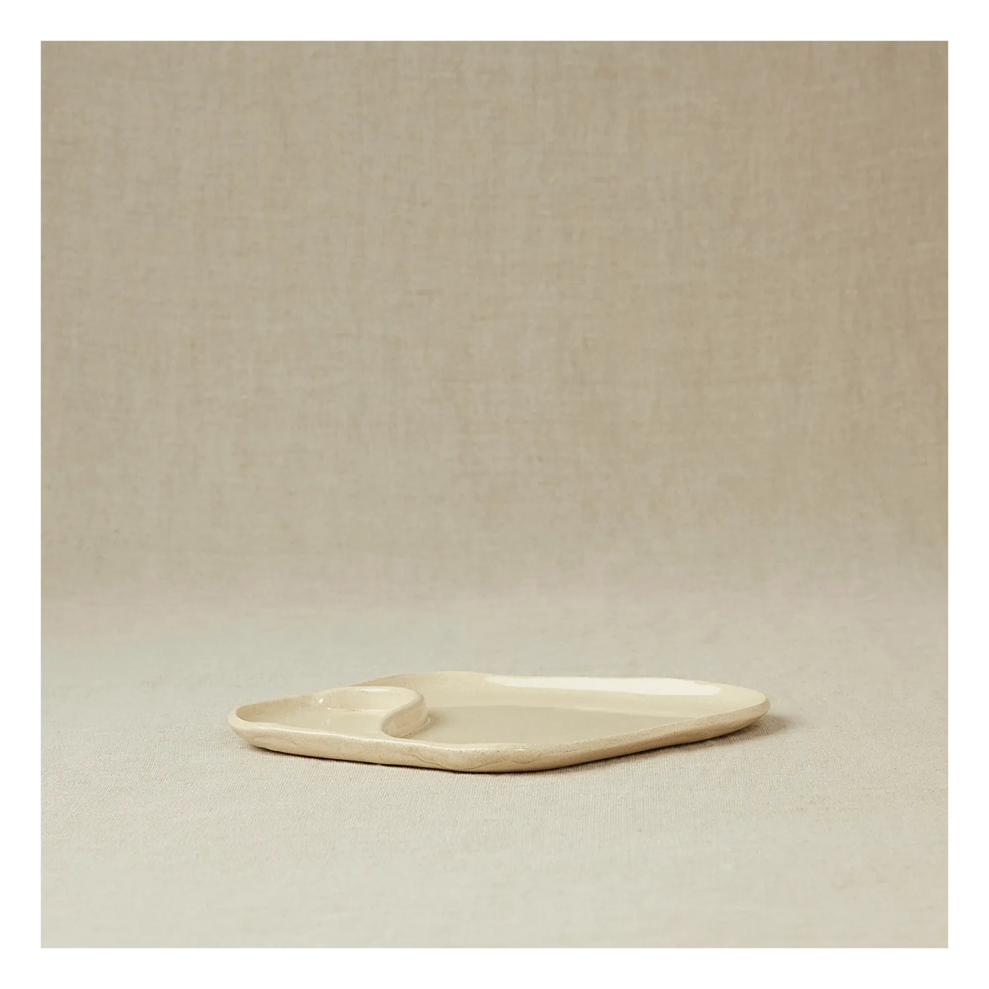 Casa Cecu - Divided Serving Plate | Cream