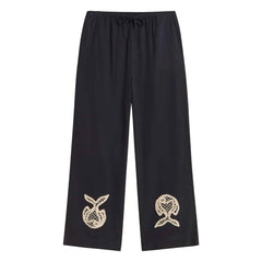 Thinking Mu - Brigitte Fish organic cotton trousers | Navy Blue