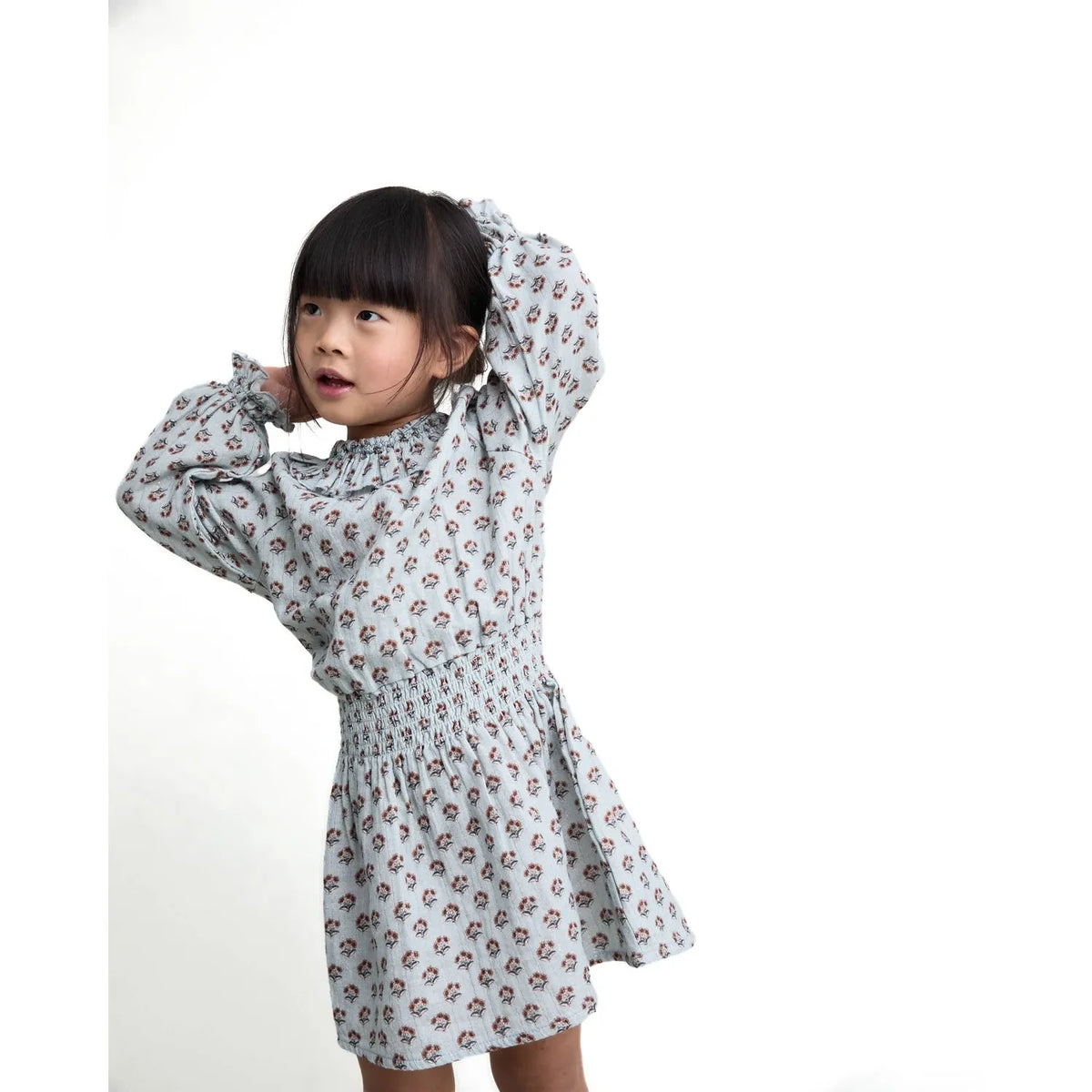 Búho - Chic Floral Ruffled Dress | Eucalyptus