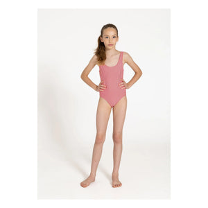 Smallable Kid - Salma Striped Swimsuit | Cherry Red